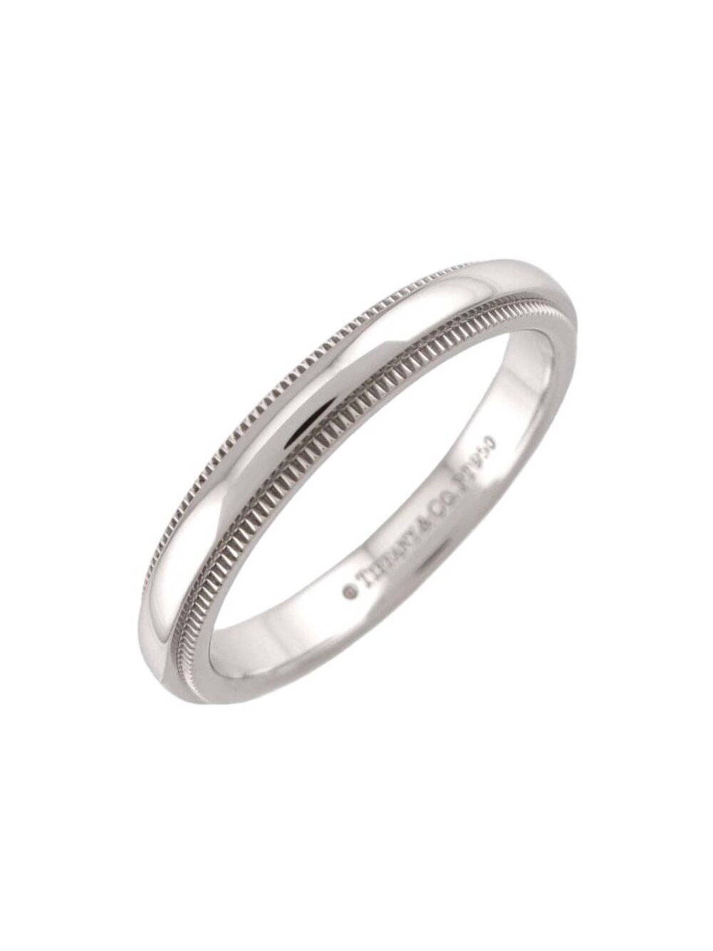 Tiffany & Co Milgrain Ring Platinum Together